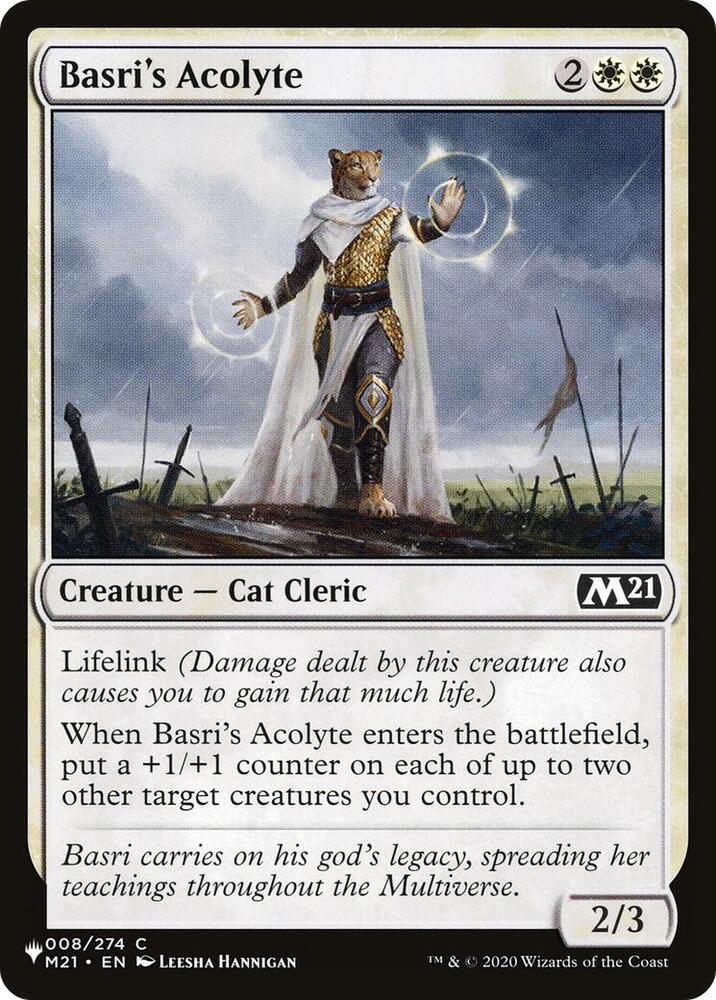 Basri's Acolyte 008/274 card from The List Reprints