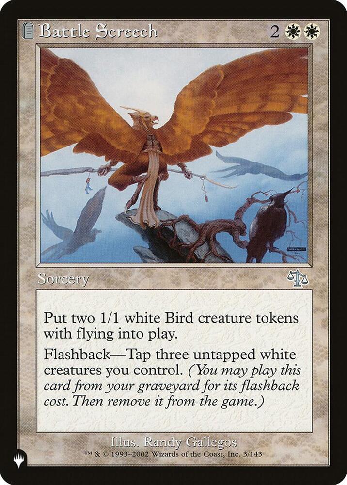 Battle Screech 3/143 card from The List Reprints