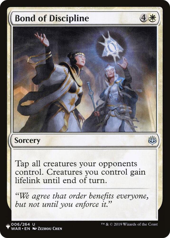 Bond of Discipline 006/264 card from The List Reprints