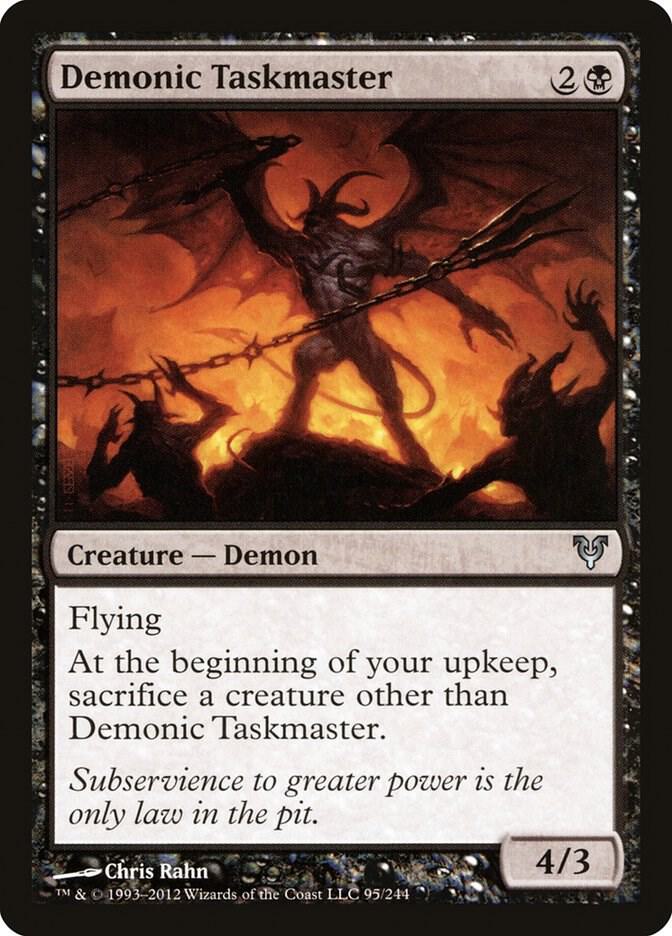 Demonic Taskmaster 95 card from Avacyn Restored
