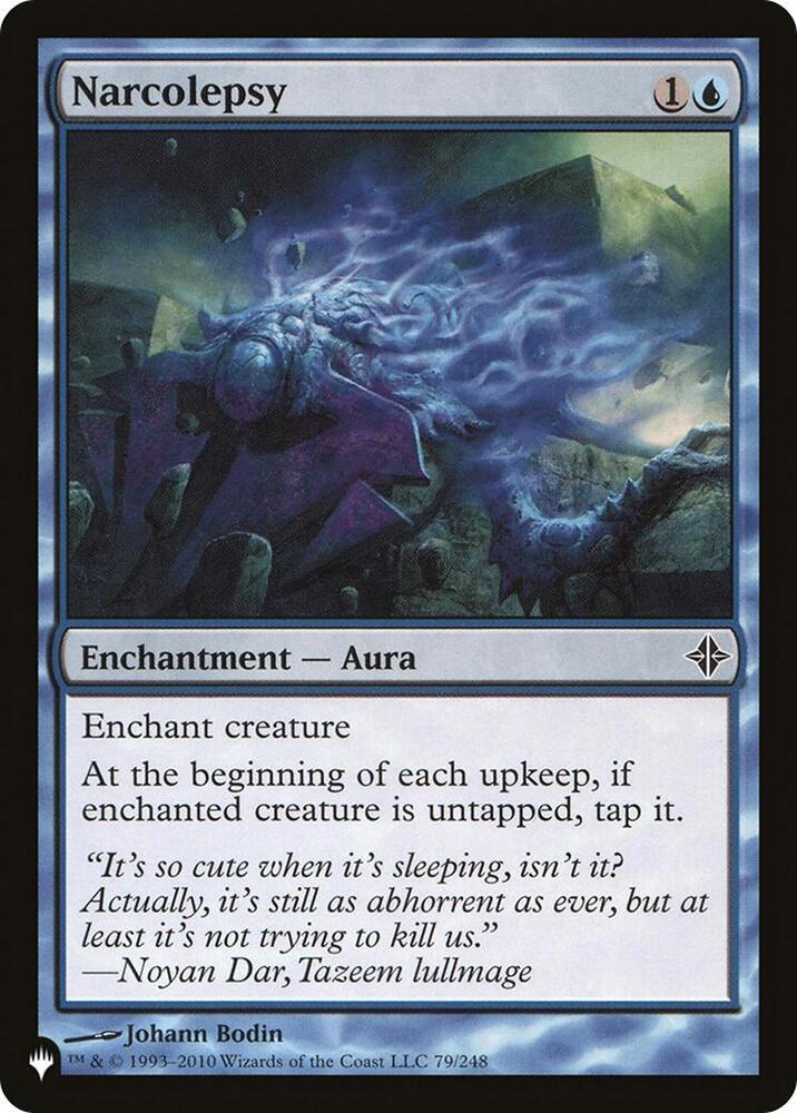 Narcolepsy 79/248 card from The List Reprints