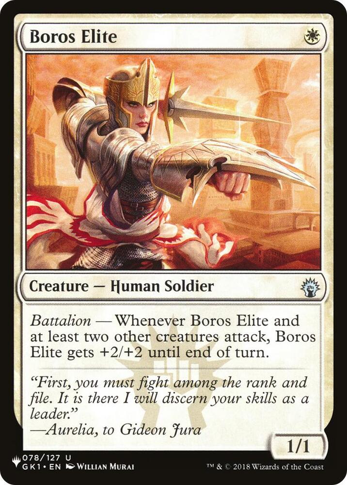 Boros Elite 078/127 card from The List Reprints