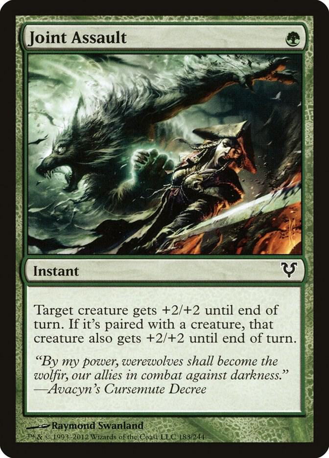 Joint Assault 183 card from Avacyn Restored