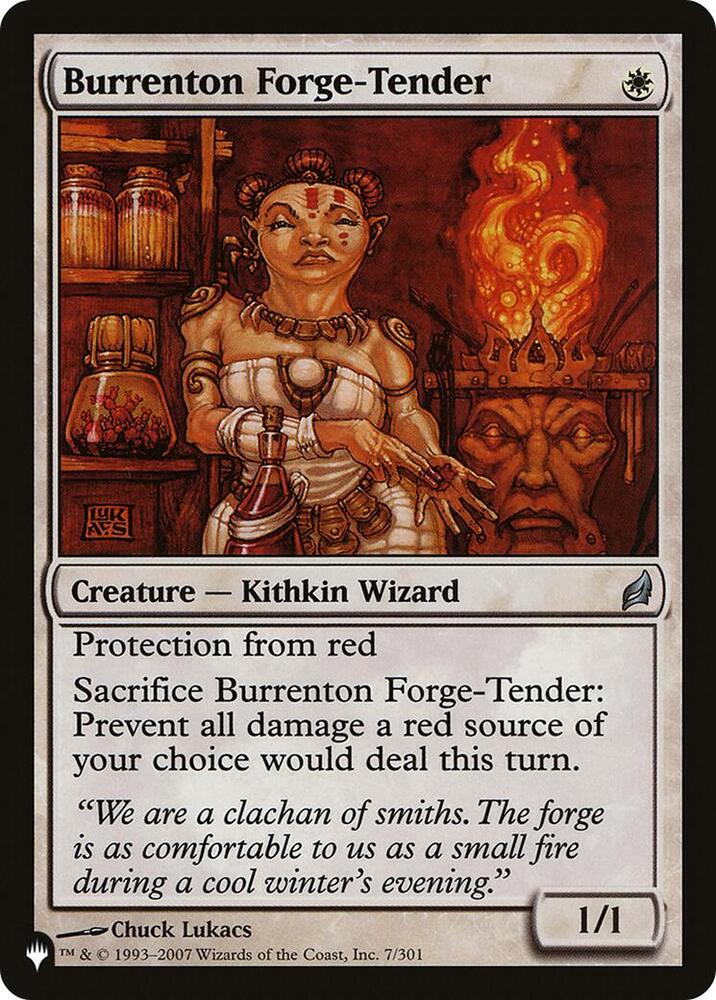 Burrenton Forge-Tender 7/301 card from The List Reprints