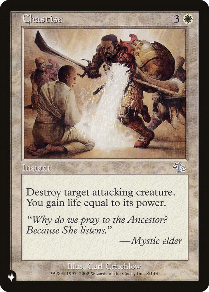 Chastise 8/143 card from The List Reprints