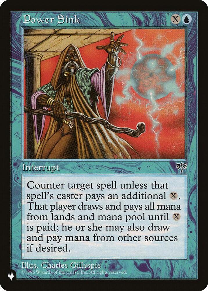 Power Sink card from The List Reprints