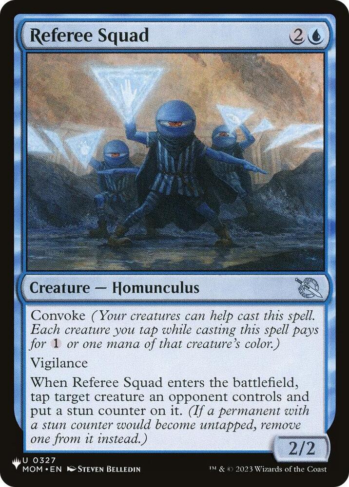 Referee Squad 0327 card from The List Reprints