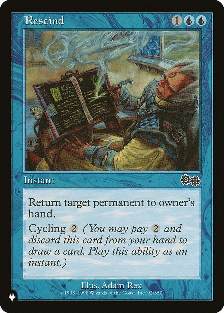 Rescind 92/350 card from The List Reprints