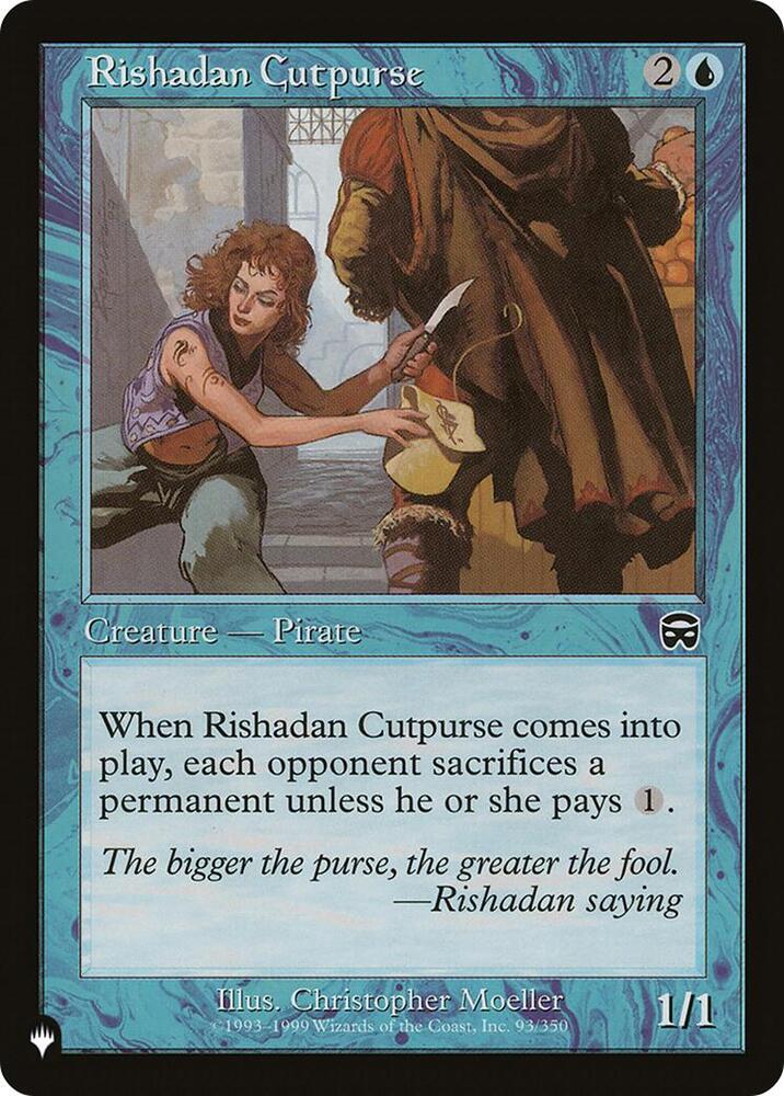 Rishadan Cutpurse 93/350 card from The List Reprints
