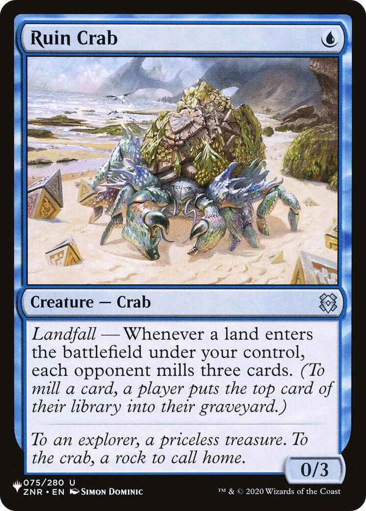 Ruin Crab 075/280 card from The List Reprints