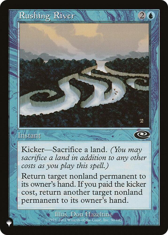 Rushing River 30/143 card from The List Reprints