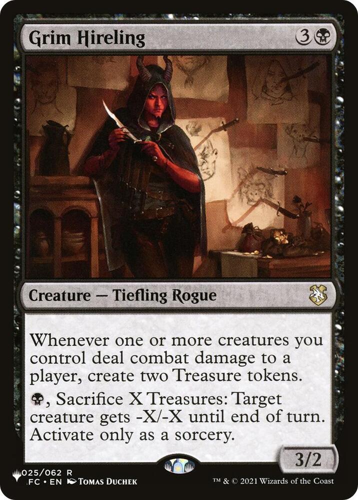 Grim Hireling 025/062 card from The List Reprints