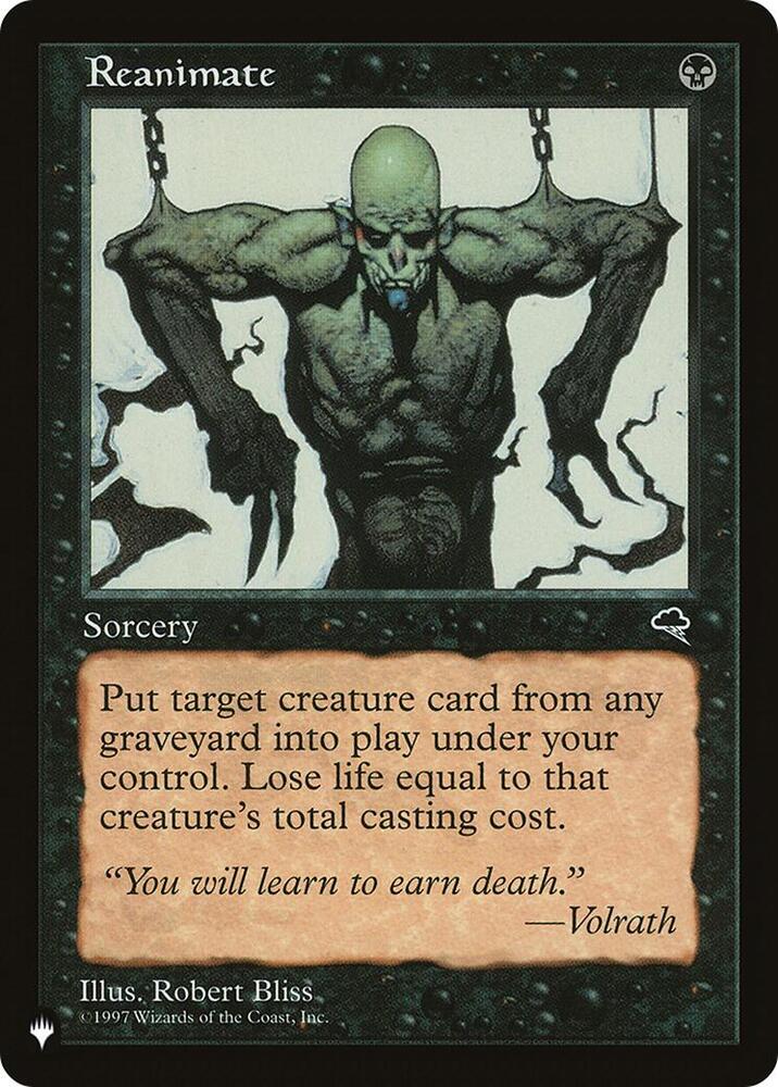 Reanimate card from The List Reprints