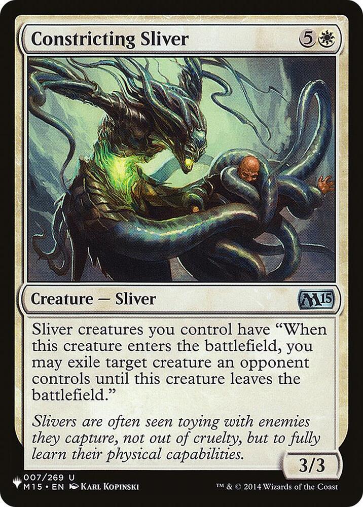 Constricting Sliver 007/269 card from The List Reprints
