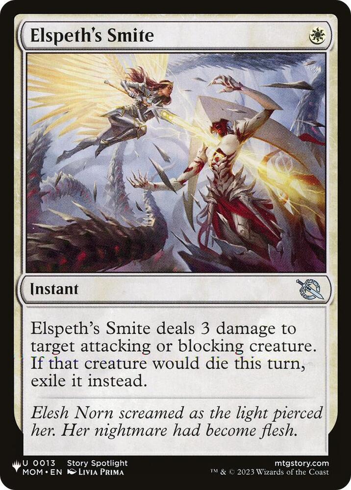 Elspeth's Smite 0013 card from The List Reprints