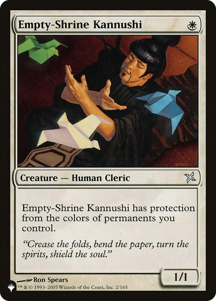 Empty-Shrine Kannushi 2/165 card from The List Reprints