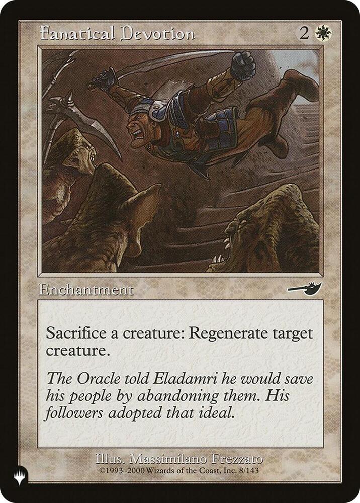 Fanatical Devotion 8/143 card from The List Reprints