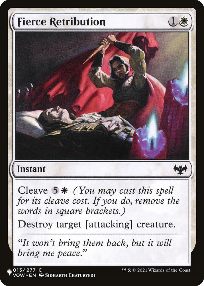 Fierce Retribution 013/277 card from The List Reprints