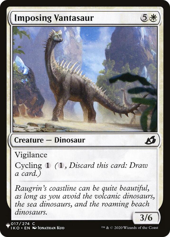 Imposing Vantasaur 017/274 card from The List Reprints