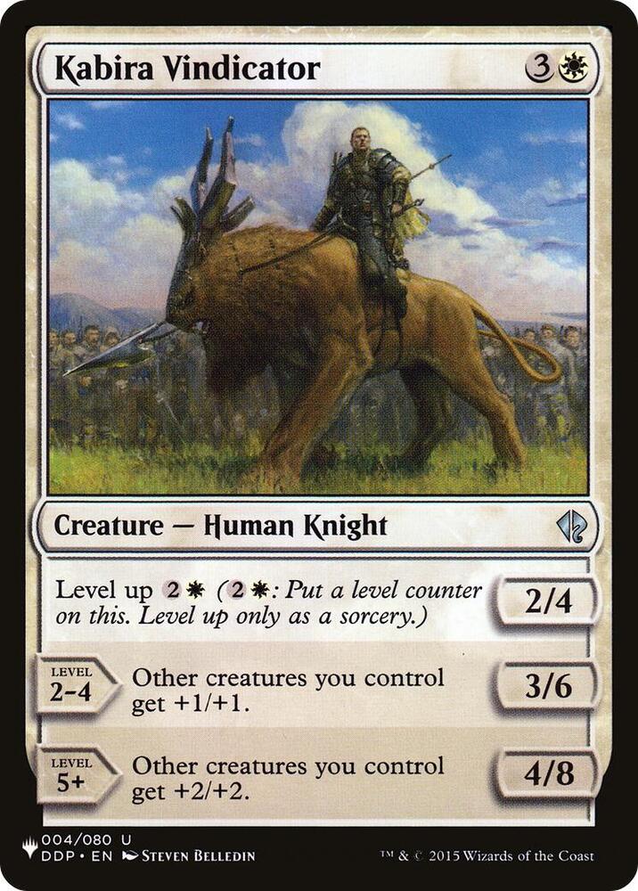Kabira Vindicator 004/080 card from The List Reprints