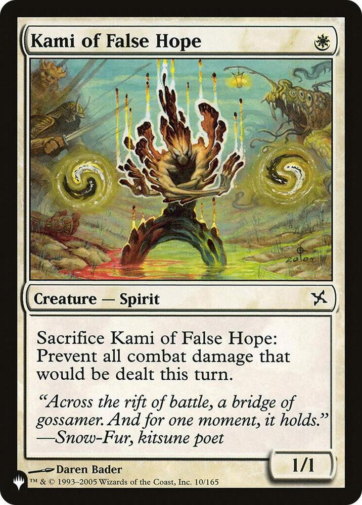Kami of False Hope 10/165 card from The List Reprints