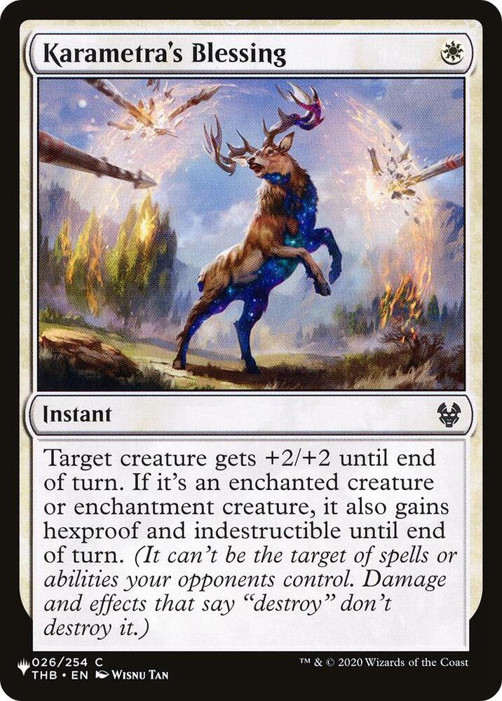 Karametra's Blessing 026/254 card from The List Reprints