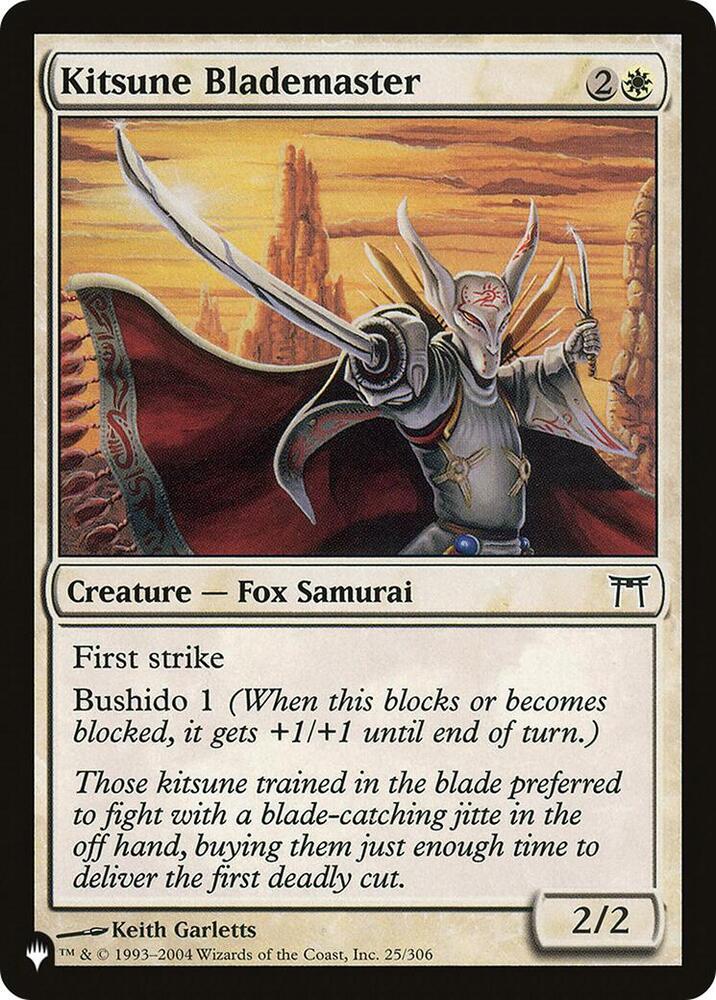 Kitsune Blademaster 25/306 card from The List Reprints