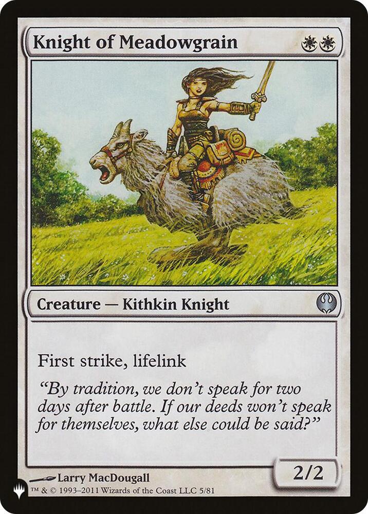 Knight of Meadowgrain 5 card from The List Reprints