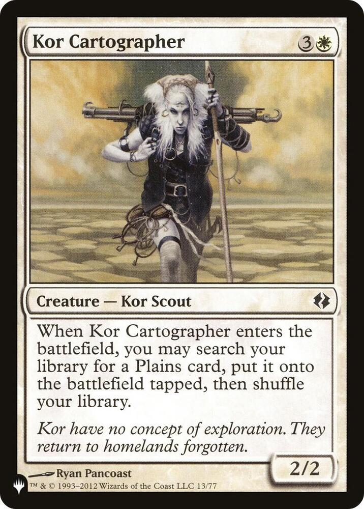 Kor Cartographer 13/77 card from The List Reprints