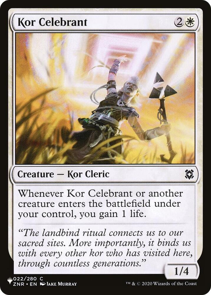 Kor Celebrant 022/280 card from The List Reprints