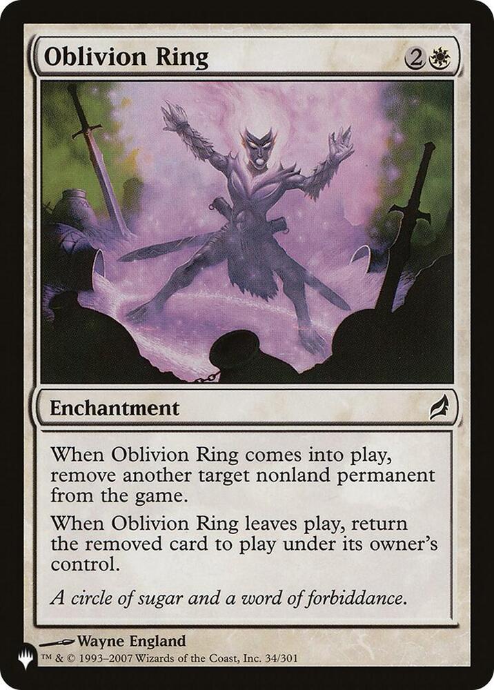 Oblivion Ring 34/301 card from The List Reprints