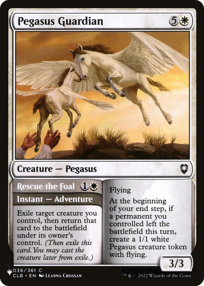 Pegasus Guardian 036/361 card from The List Reprints