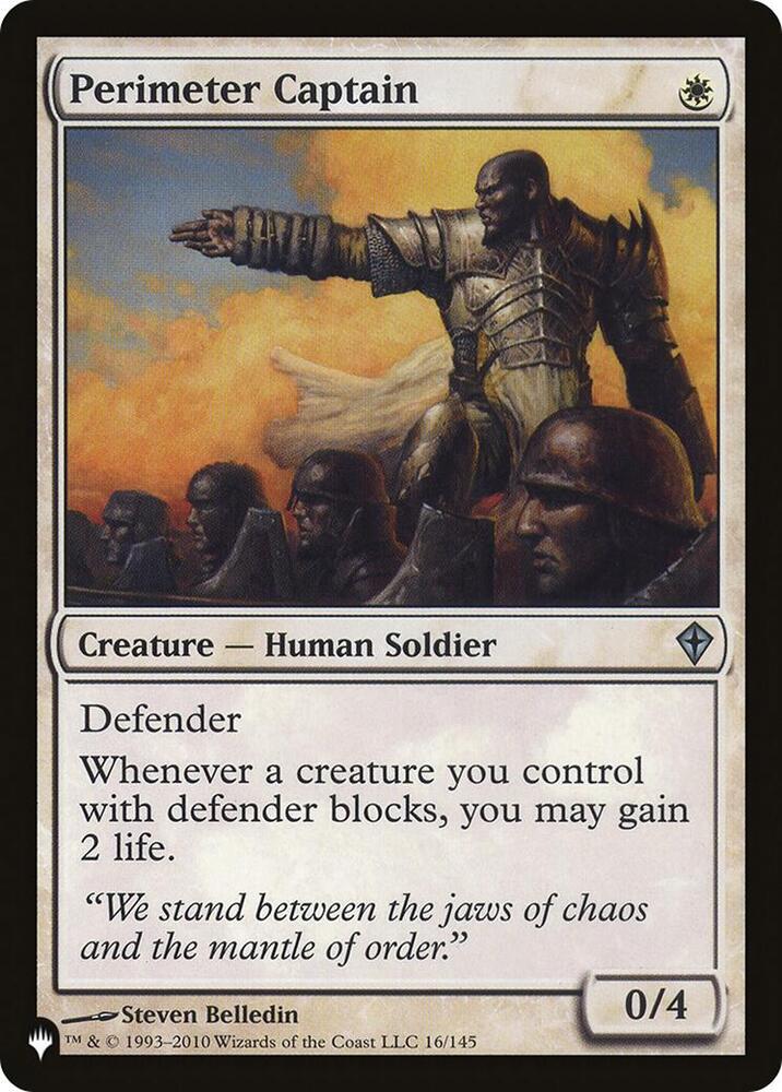 Perimeter Captain 16/145 card from The List Reprints