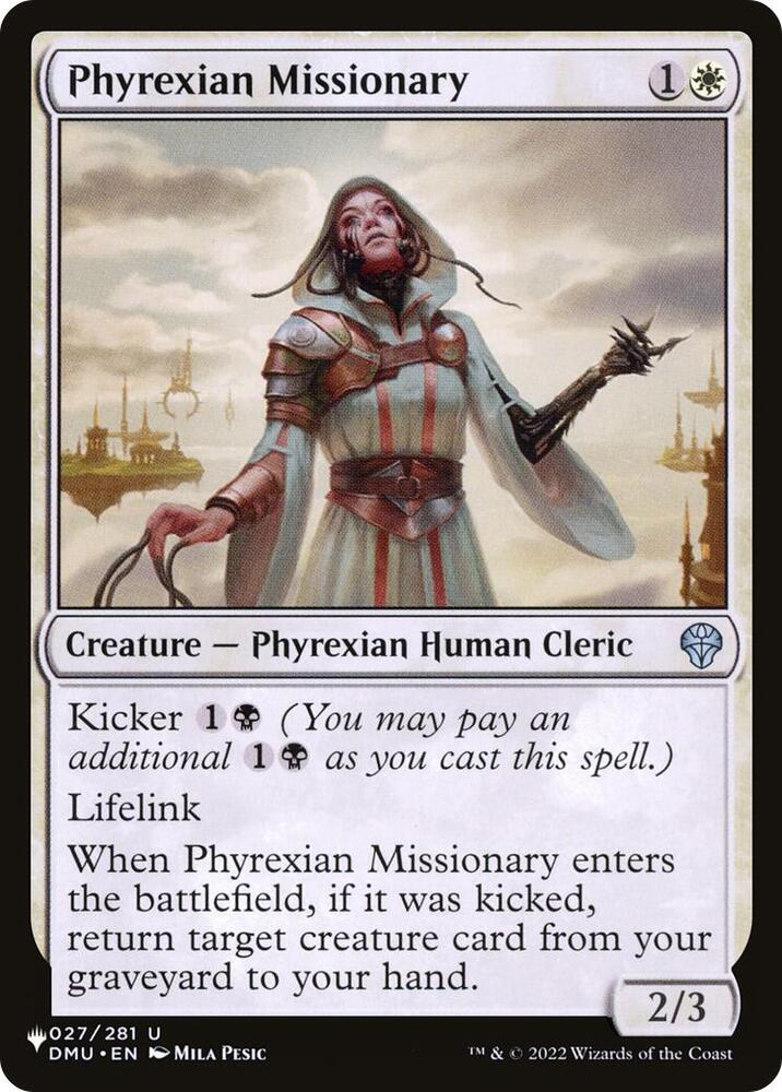 Phyrexian Missionary 027/281 card from The List Reprints