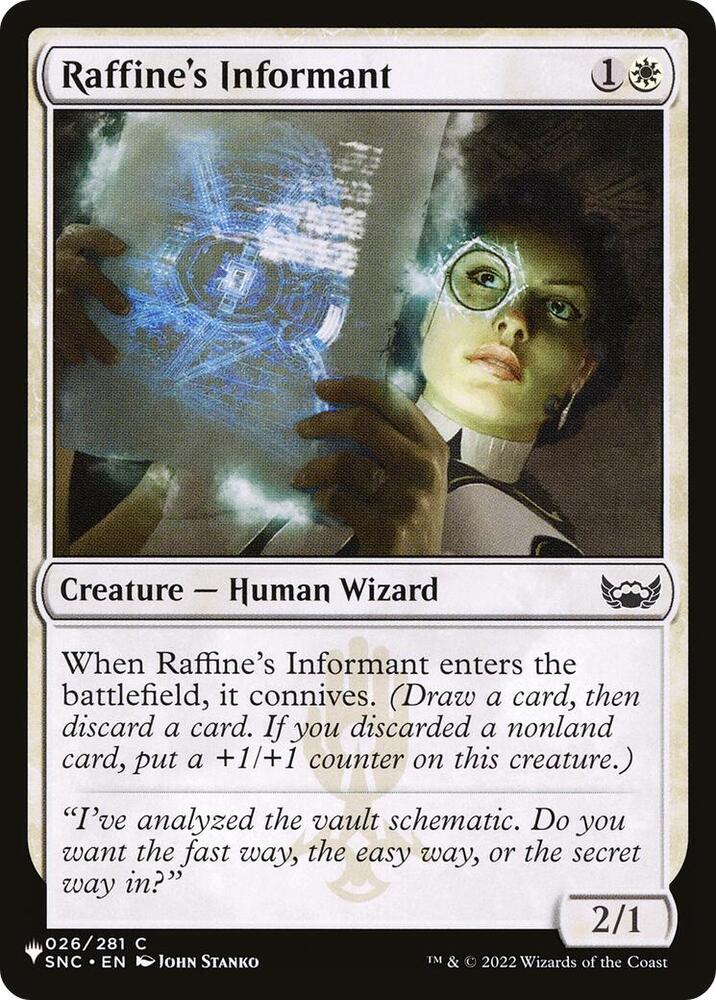 Raffine's Informant 026/281 card from The List Reprints