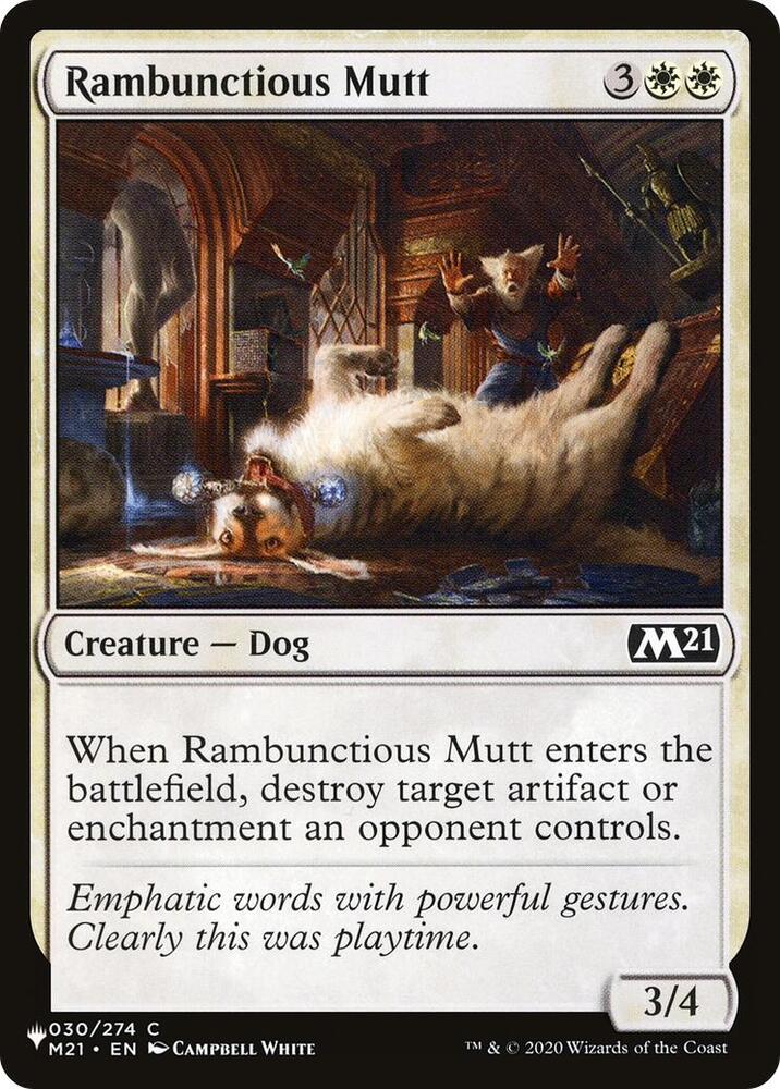 Rambunctious Mutt 030/274 card from The List Reprints