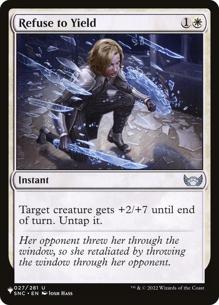 Refuse to Yield 027/281 card from The List Reprints