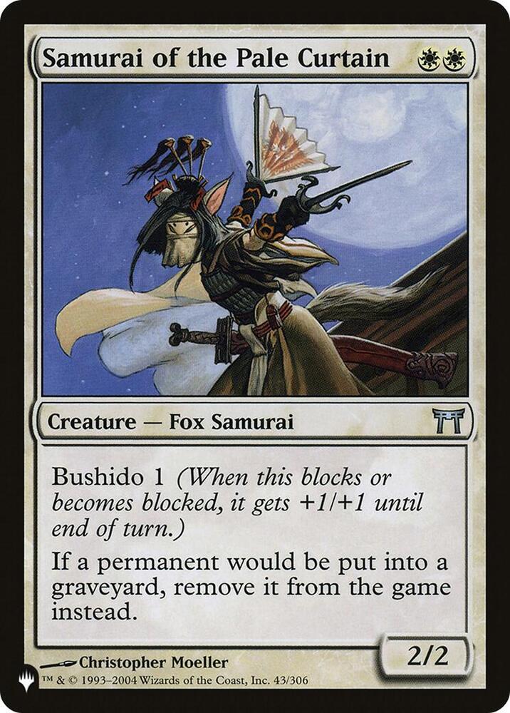 Samurai of the Pale Curtain 43/306 card from The List Reprints