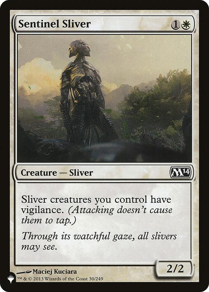 Sentinel Sliver 30/249 card from The List Reprints