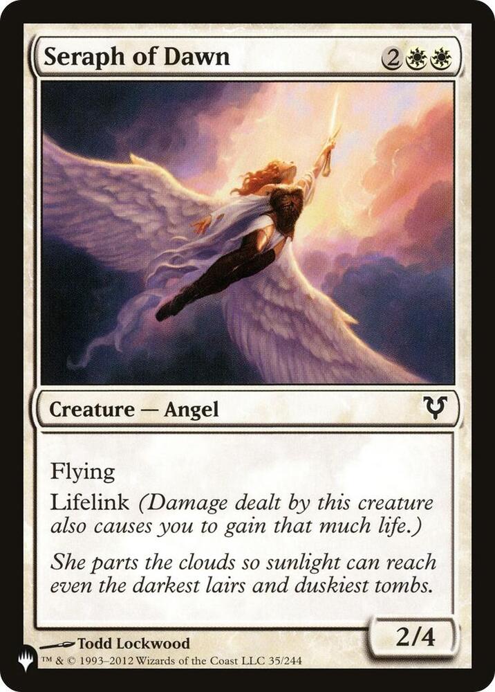 Seraph of Dawn 35/244 card from The List Reprints