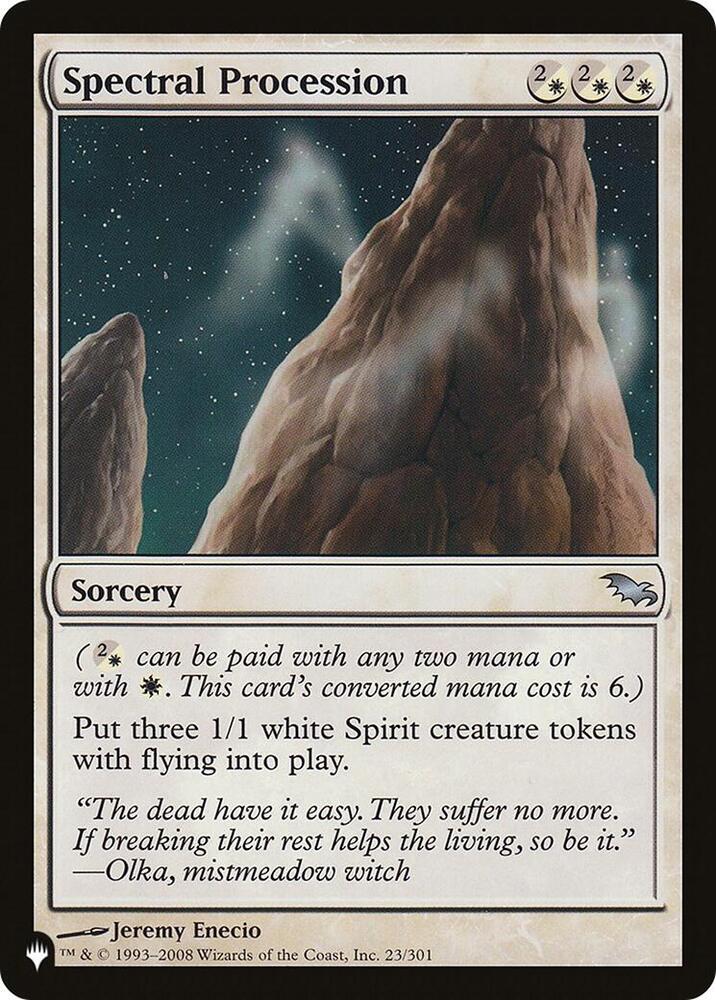 Spectral Procession 23/301 card from The List Reprints