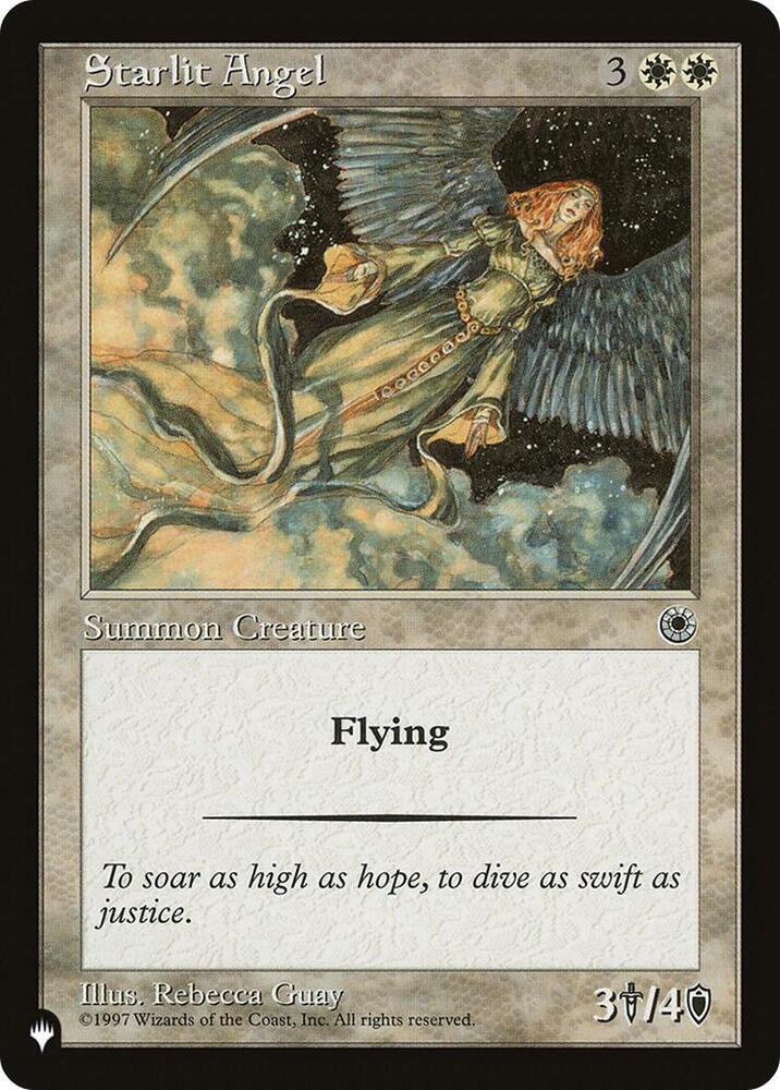Starlit Angel card from The List Reprints