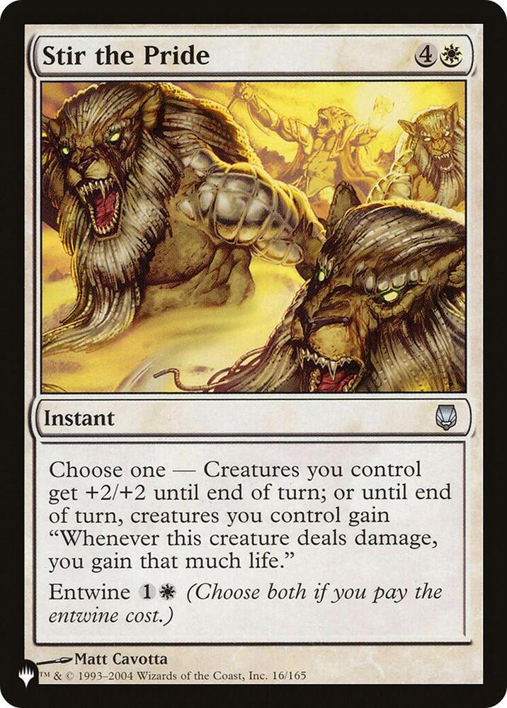 Stir the Pride 16/165 card from The List Reprints