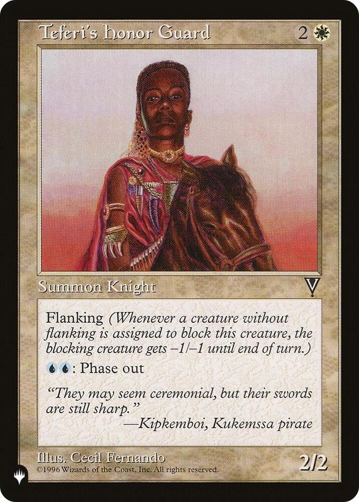 Teferi's Honor Guard card from The List Reprints
