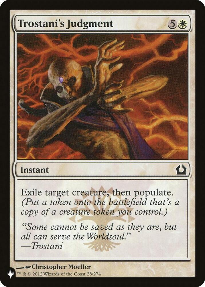 Trostani's Judgment 28/274 card from The List Reprints