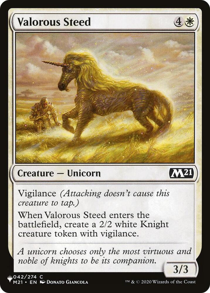 Valorous Steed 042/274 card from The List Reprints