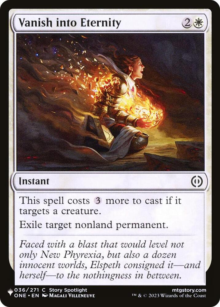 Vanish into Eternity 036/271 card from The List Reprints