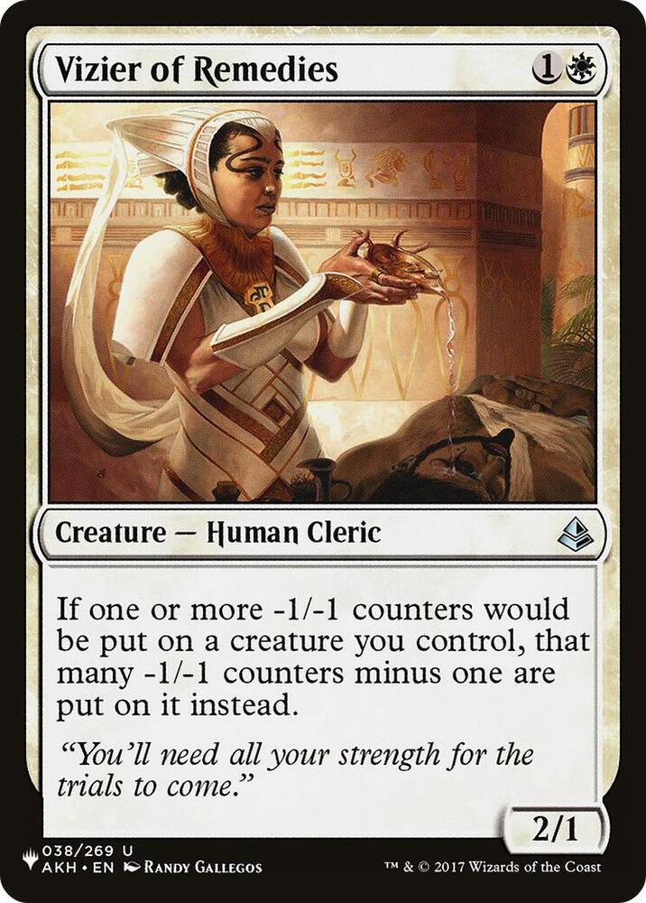 Vizier of Remedies 038/269 card from The List Reprints