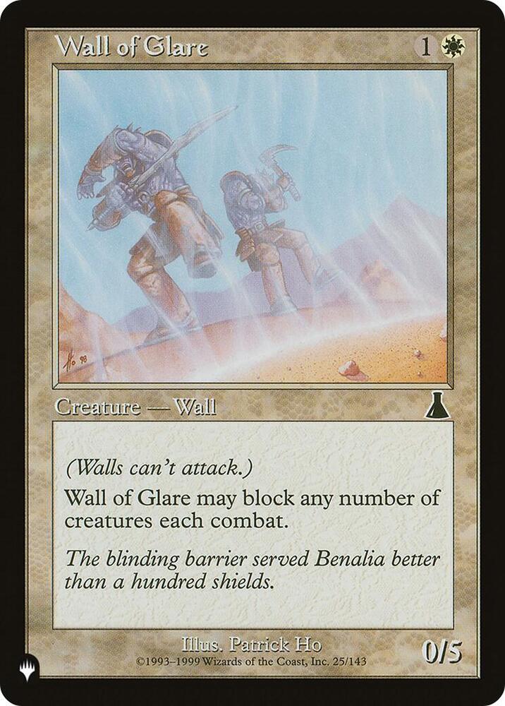 Wall of Glare 25/143 card from The List Reprints
