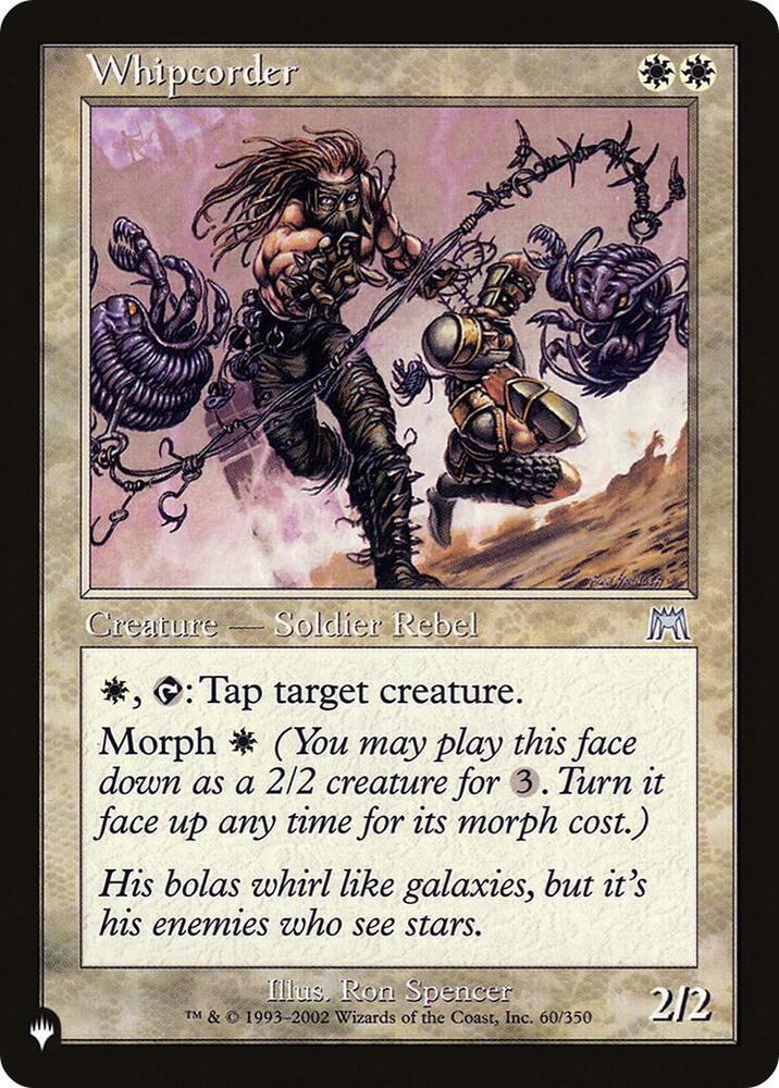 Whipcorder 60/350 card from The List Reprints